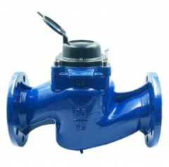 Vertical spiral vane cold water meter