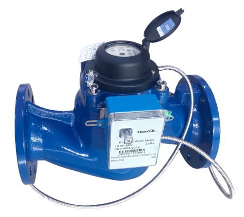 Vertical spiral vane cold water meter